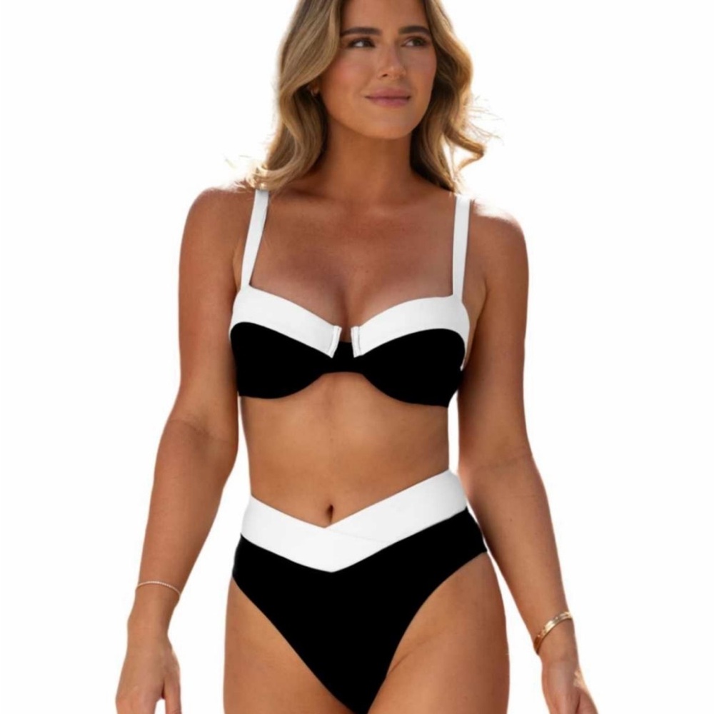 Cupshe X Jojo Colorblock Underwire Bikini Top - Size XS